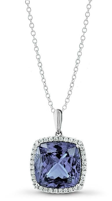 Colored gemstone pendant